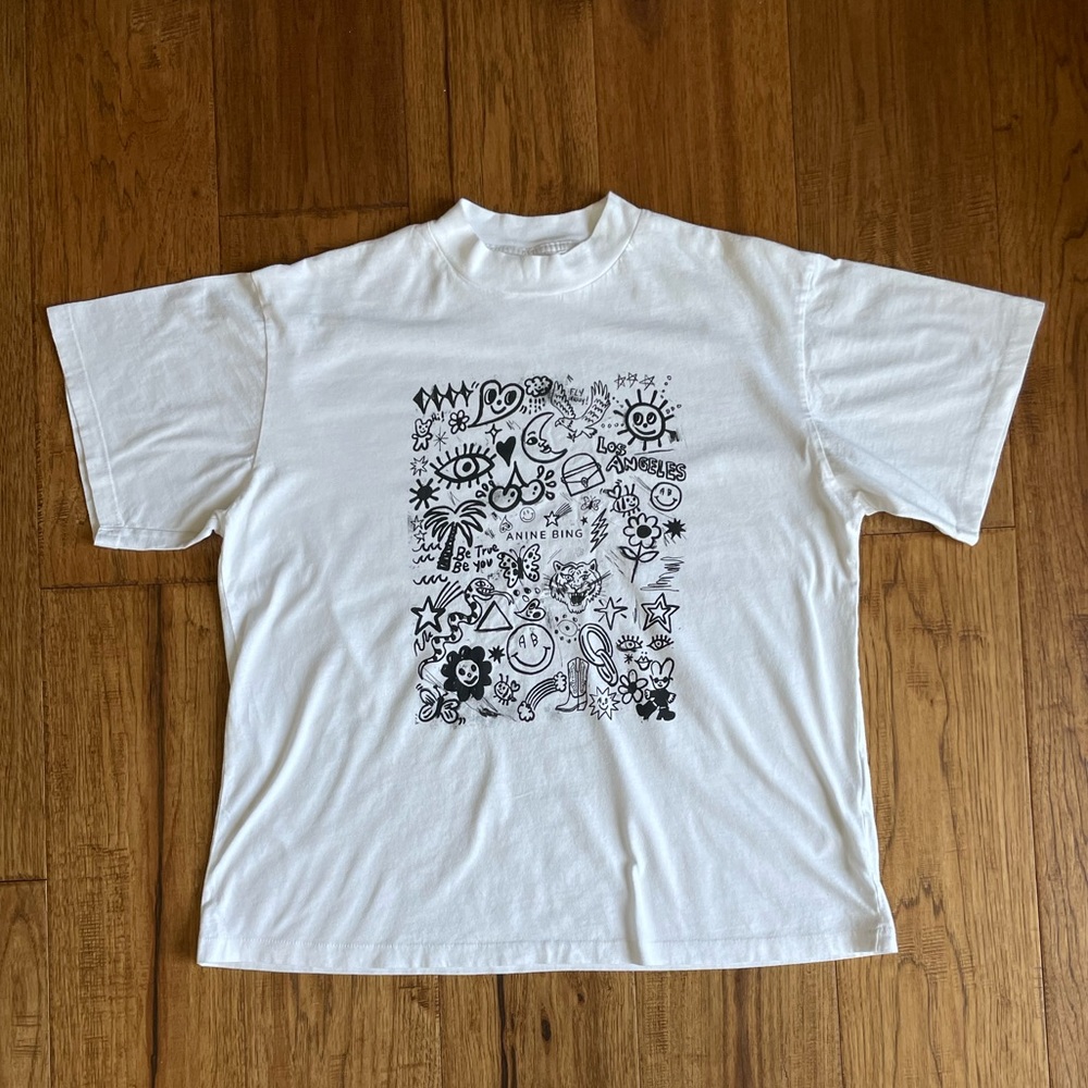 Anine Bing Ashton Doodle Tee Firm on price